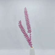 30 Inch Extra Long Glitter Leaf Stems Branches with Holly Berry, Bulk Artificial Floral Stems