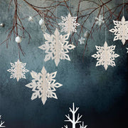 3D Iridescent Christmas Hanging Snowflake Decorations Bulk Wholesale Set
