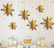3D Iridescent Christmas Hanging Snowflake Decorations Bulk Wholesale Set