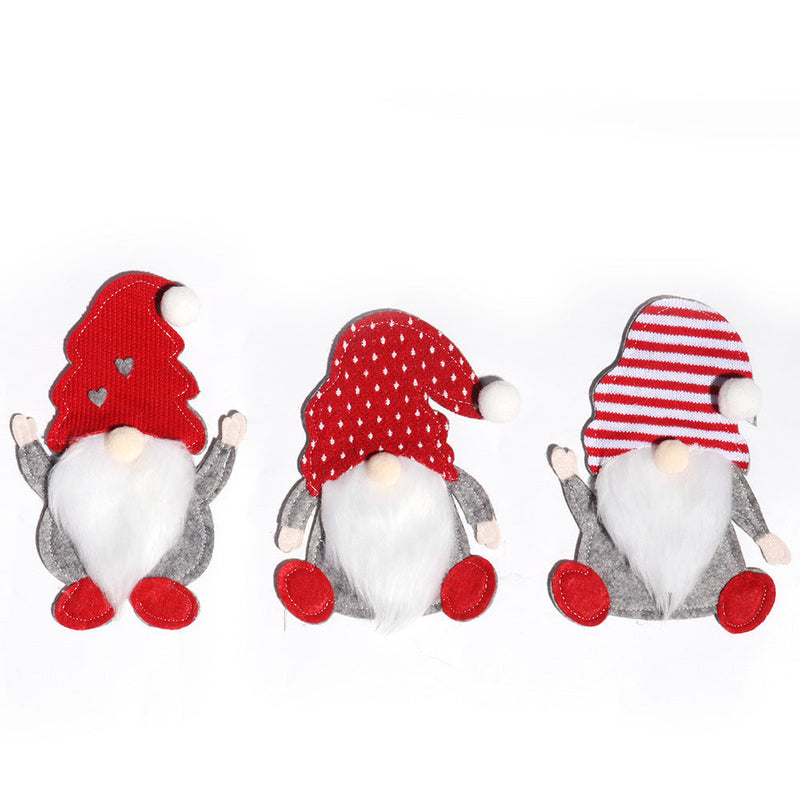 3 Pcs Christmas Santa Knife and Fork Covers Holiday Tableware Decor