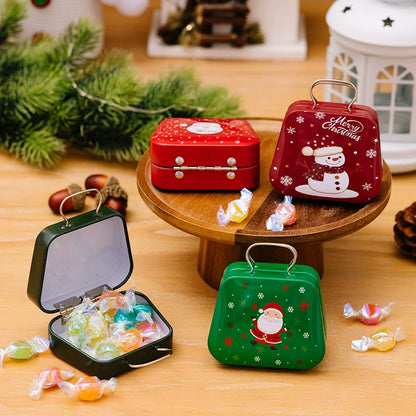 Christmas Mini Tin Handbag Candy Boxes - Holiday Kids Gift Party Favors