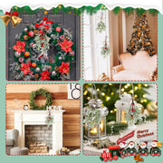 4 Pcs Artificial Christmas Mistletoe Hanging Ornaments Bulk Decor