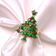 6 Pcs Christmas Napkin Ring Holders Set – Holiday Table Decor, Bulk Pack