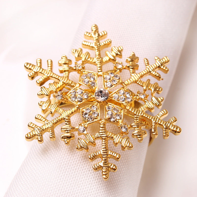6 Pcs Christmas Napkin Ring Holders Set – Holiday Table Decor, Bulk Pack