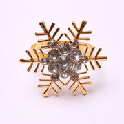 6 Pcs Christmas Napkin Ring Holders Set – Holiday Table Decor, Bulk Pack