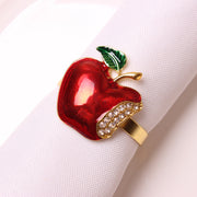 6 Pcs Christmas Napkin Ring Holders Set – Holiday Table Decor, Bulk Pack