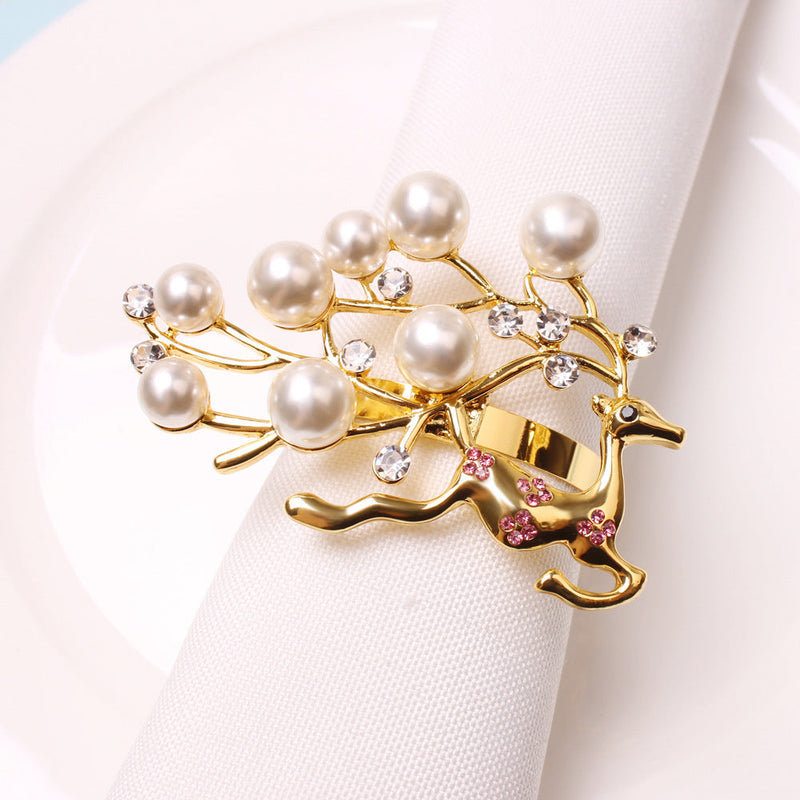 6 Pcs Christmas Napkin Ring Holders Set – Holiday Table Decor, Bulk Pack
