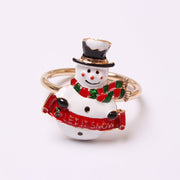6 Pcs Christmas Napkin Ring Holders Set – Holiday Table Decor, Bulk Pack