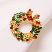 6 Pcs Christmas Napkin Ring Holders Set – Holiday Table Decor, Bulk Pack