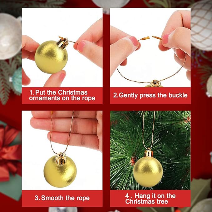 200 Pcs Christmas Ornament Hooks Hangers String for Hanging Decorations