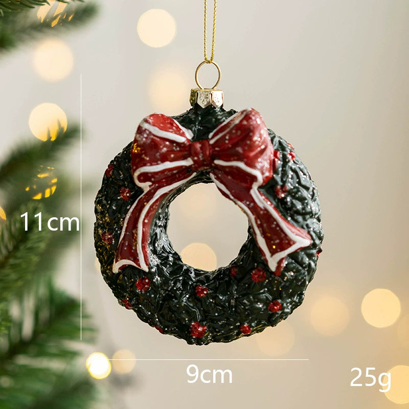 Christmas Painted Shaped Ball Ornaments - Cute Tree Decor & Gift Bag Hangers