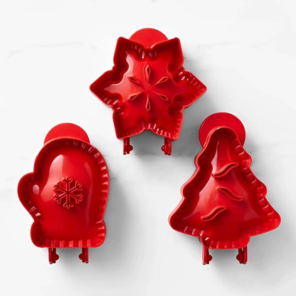 Christmas Pie & Cookie Molds Set - Holiday Shapes for Apple Pie, Cookies & Baking Decor