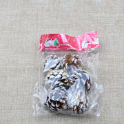60 Pcs Artificial Snow Pine Cones Christmas Decorations for Tree Garland Wreath Winter Holidays