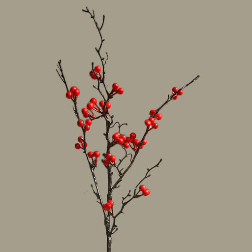 33 Inch Artificial Holly Berry Stems Bulk Quantity Christmas Decoration