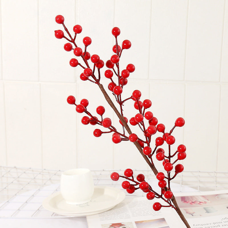 16 Inch Artificial Red Berry Picks Spray Stems 16 Pcs Christmas Decoration