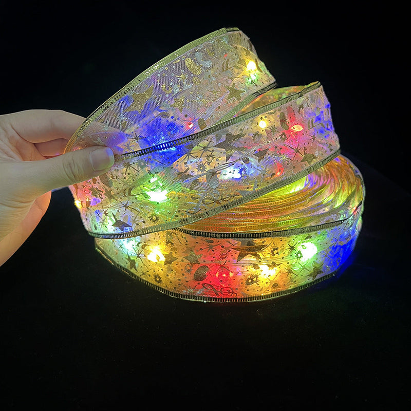 100 LED Mini Ribbon String Lights 32FT Warm White Bulk Christmas Decoration