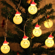 LED Christmas Lights Santa and Snowman Shapes Bulk Set, Holiday Decorative String Lights