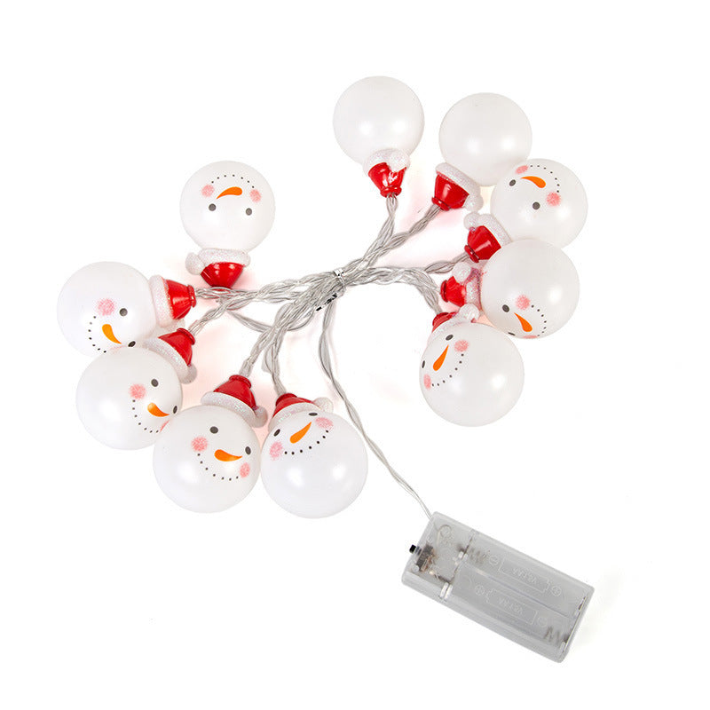 LED Christmas Lights Santa and Snowman Shapes Bulk Set, Holiday Decorative String Lights