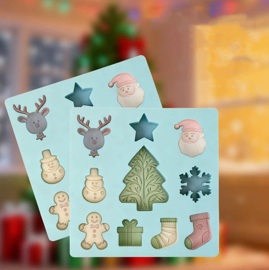 Christmas Silicone Baking Mold - Snowman & Gingerbread Man Molds for DIY Cakes, Cookies, Chocolate & More