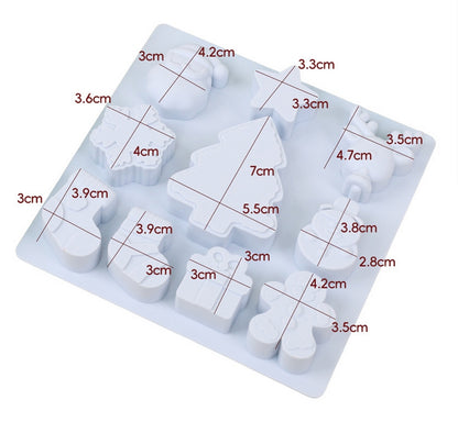 Christmas Silicone Baking Mold - Snowman & Gingerbread Man Molds for DIY Cakes, Cookies, Chocolate & More