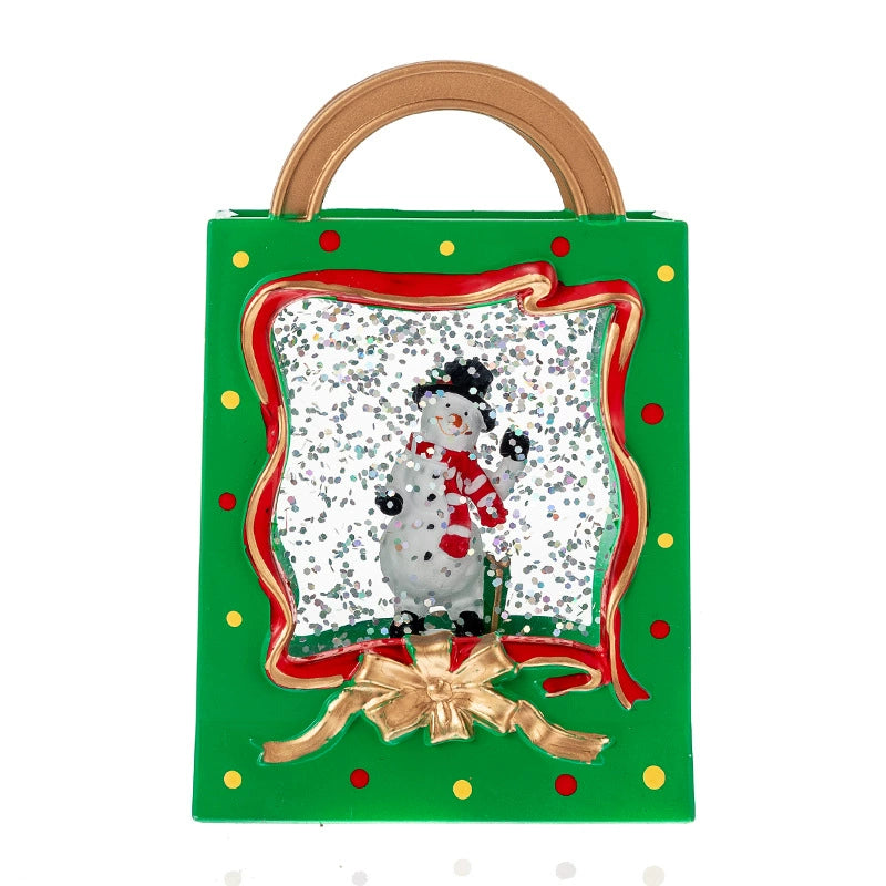 Christmas Snow Globe Lantern (2.95×1.57×4.53in)  Festive Floating Snow Christmas Decor Gift Box - Cute Holiday Gift