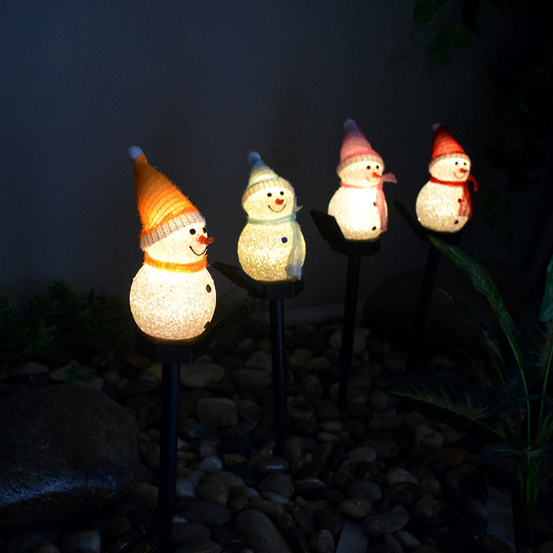 Glitter Christmas Decorations with Snowman Solar Lights Outdoor Bulk Set