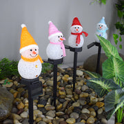 Glitter Christmas Decorations with Snowman Solar Lights Outdoor Bulk Set
