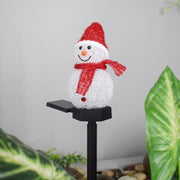 Glitter Christmas Decorations with Snowman Solar Lights Outdoor Bulk Set