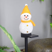 Glitter Christmas Decorations with Snowman Solar Lights Outdoor Bulk Set