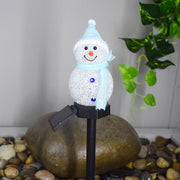 Glitter Christmas Decorations with Snowman Solar Lights Outdoor Bulk Set