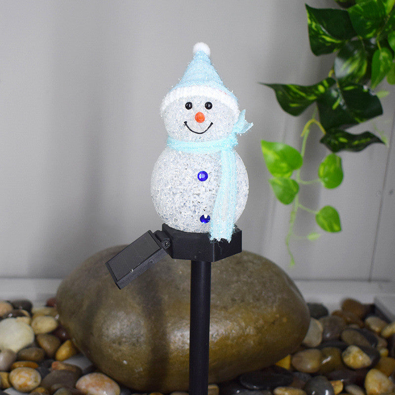 Glitter Christmas Decorations with Snowman Solar Lights Outdoor Bulk Set
