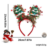 Christmas Sparkly Tinsel Headbands (9”) - Snowman/Reindeer Party Festive Hair Accessories