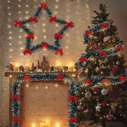 30 LED Artificial Christmas Tinsel Garland 6ft Fireplace Mantel Decoration Bulk Pack