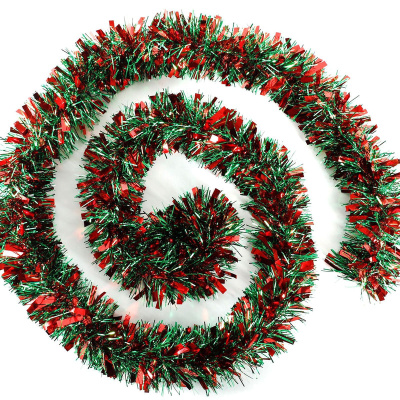 10 Pcs Christmas Tinsel Garland 65 Ft Metallic Hanging Decorations Bulk Artificial