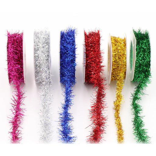 59 Inch Christmas Tinsel Garland, Shiny Twist, Bulk Quantity, Holiday Decoration