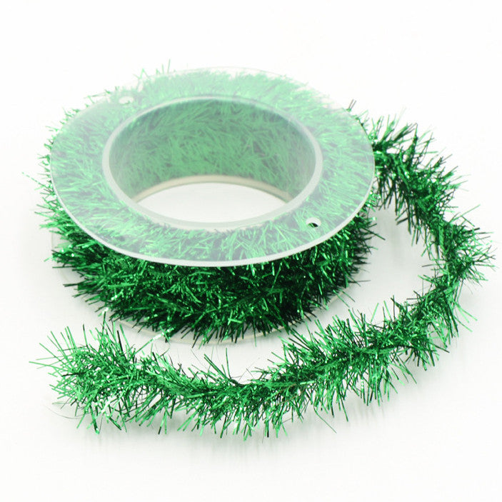 59 Inch Christmas Tinsel Garland, Shiny Twist, Bulk Quantity, Holiday Decoration