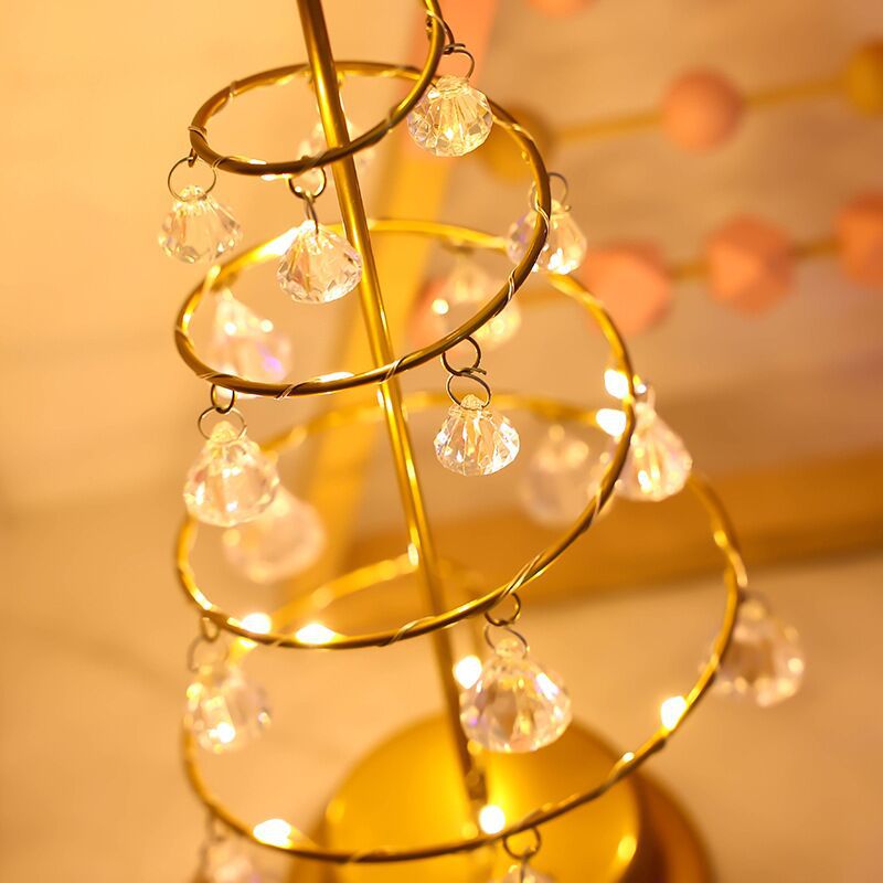 Christmas Tree Tabletop Lamp Crystal Night Light Bulk Home Decoration