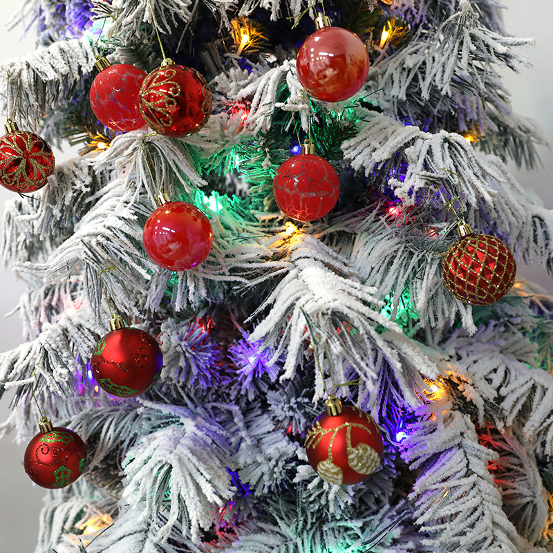 12 Pcs Christmas Ball Ornaments Glitter Hanging Decorations Bulk Set