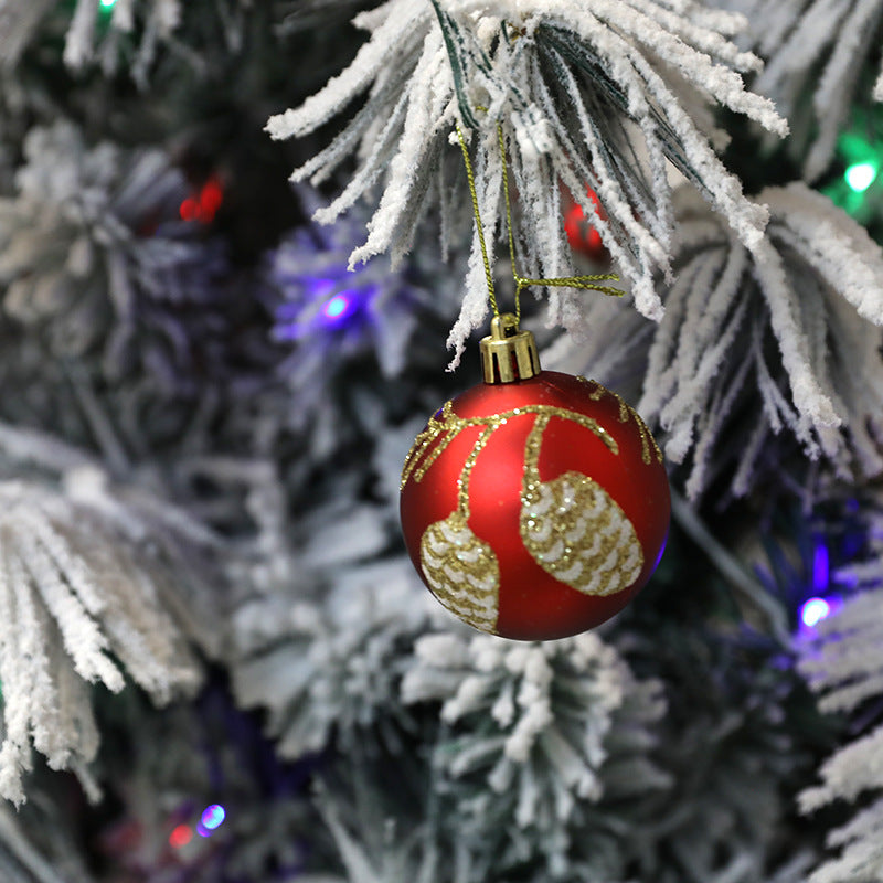 12 Pcs Christmas Ball Ornaments Glitter Hanging Decorations Bulk Set