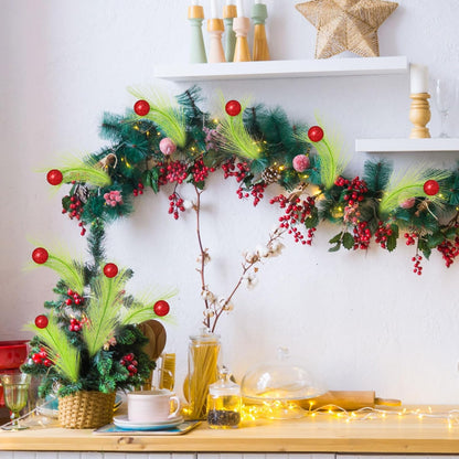 8pcs 14" Christmas Tree Picks Ornaments Christmas Tree Topper for Tree Decorations