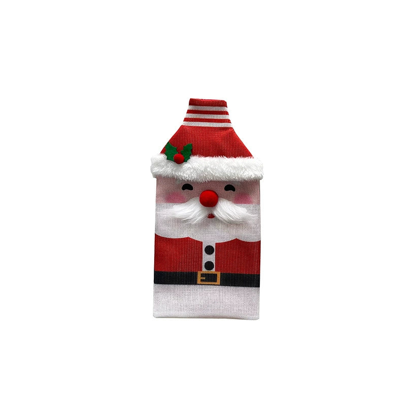 Christmas Wine Bottle Covers - Santa, Snowman & Reindeer (Fits Champagne Bottles Too!)