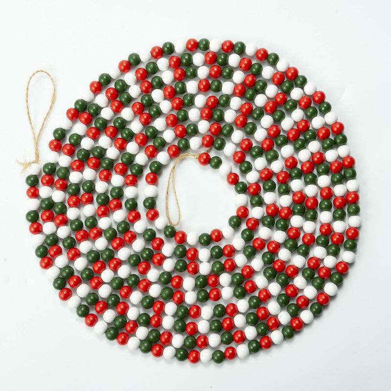 16 Ft Wooden Bead Garland Christmas Decor Bulk Farmhouse Style
