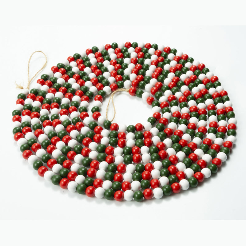 16 Ft Wooden Bead Garland Christmas Decor Bulk Farmhouse Style