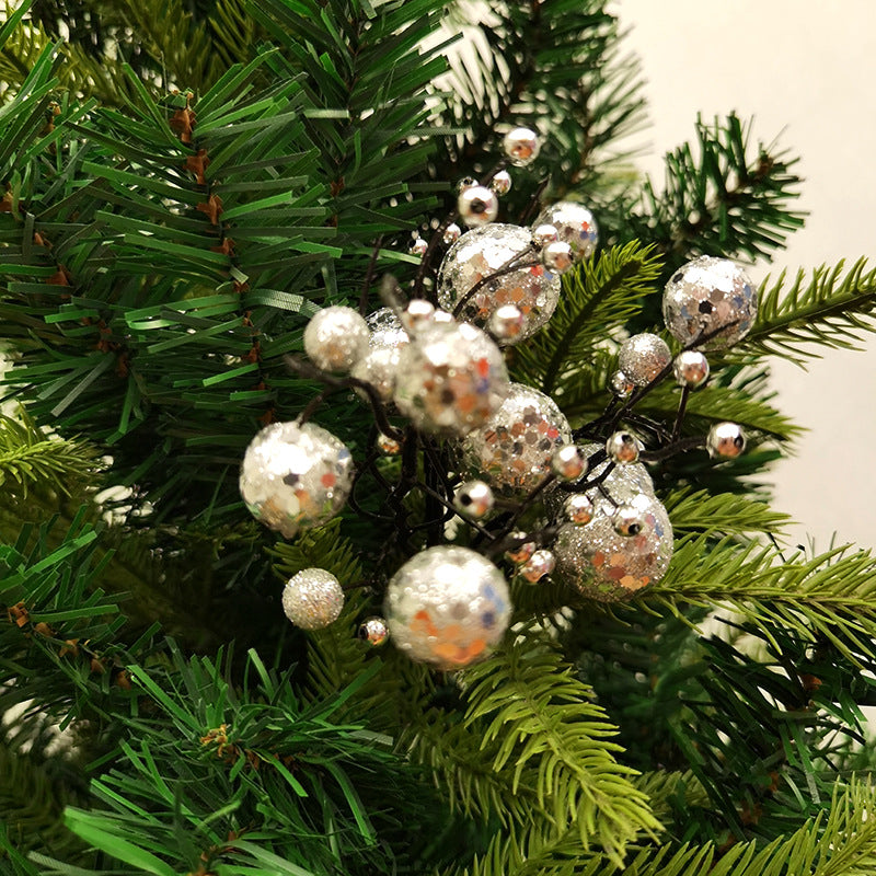 9 Inch Christmas Glitter Holy Berries Stems Holly Picks Ornaments Bulk Wholesale