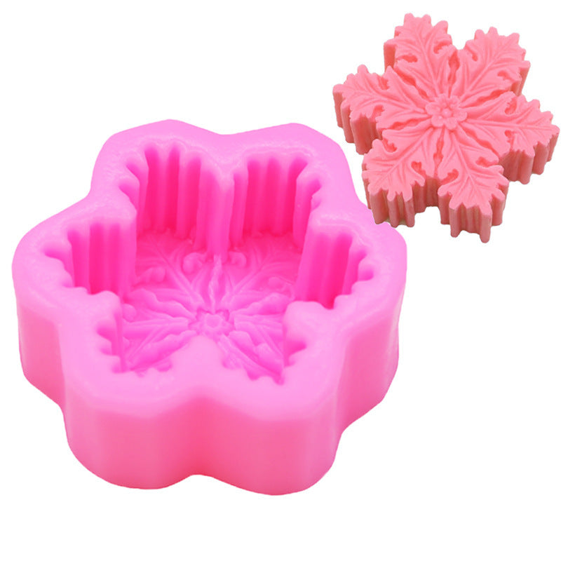 2 Pcs Christmas Snowflake Silicone Molds - Food-Grade Baking Tools for Cookies, Chocolate & Holiday Desserts