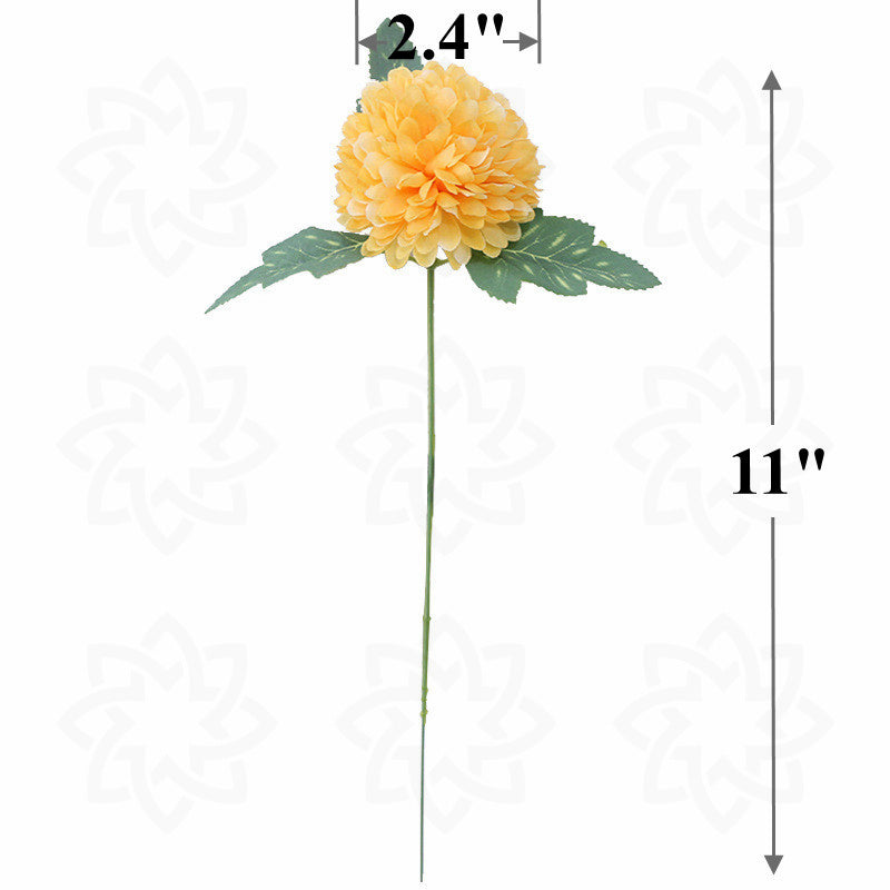 11 Inch Chrysanthemum Stems 10 Pcs Faux Silk Kiku Flowers Bulk