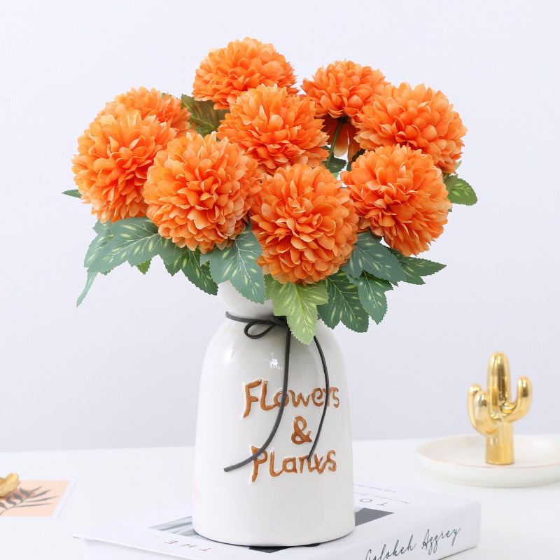 11 Inch Chrysanthemum Stems 10 Pcs Faux Silk Kiku Flowers Bulk