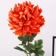 24.8 Inch Orange Chrysanthemum Stems 10 Pcs Silk Artificial Flowers Bulk