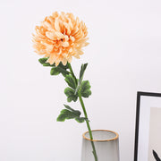 24.8 Inch Orange Chrysanthemum Stems 10 Pcs Silk Artificial Flowers Bulk
