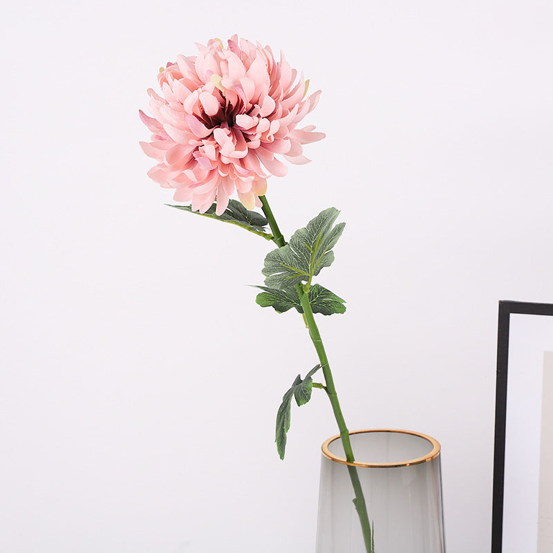 24.8 Inch Orange Chrysanthemum Stems 10 Pcs Silk Artificial Flowers Bulk